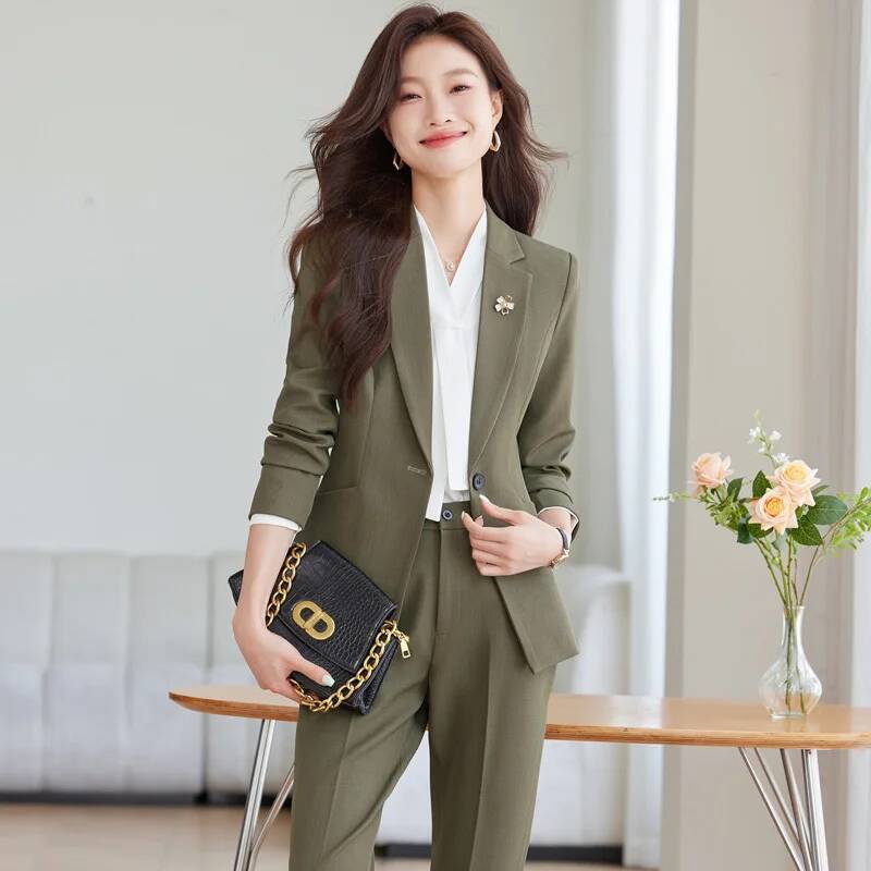 Women'S Formal Wear Pantsuits - Autumn Winter Formal Uniform Styles Pantsuits