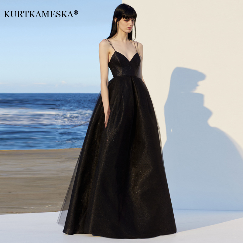 Women'S Formal Wear Wedding - Elegant Spaghetti Strap Evening Guest Prom