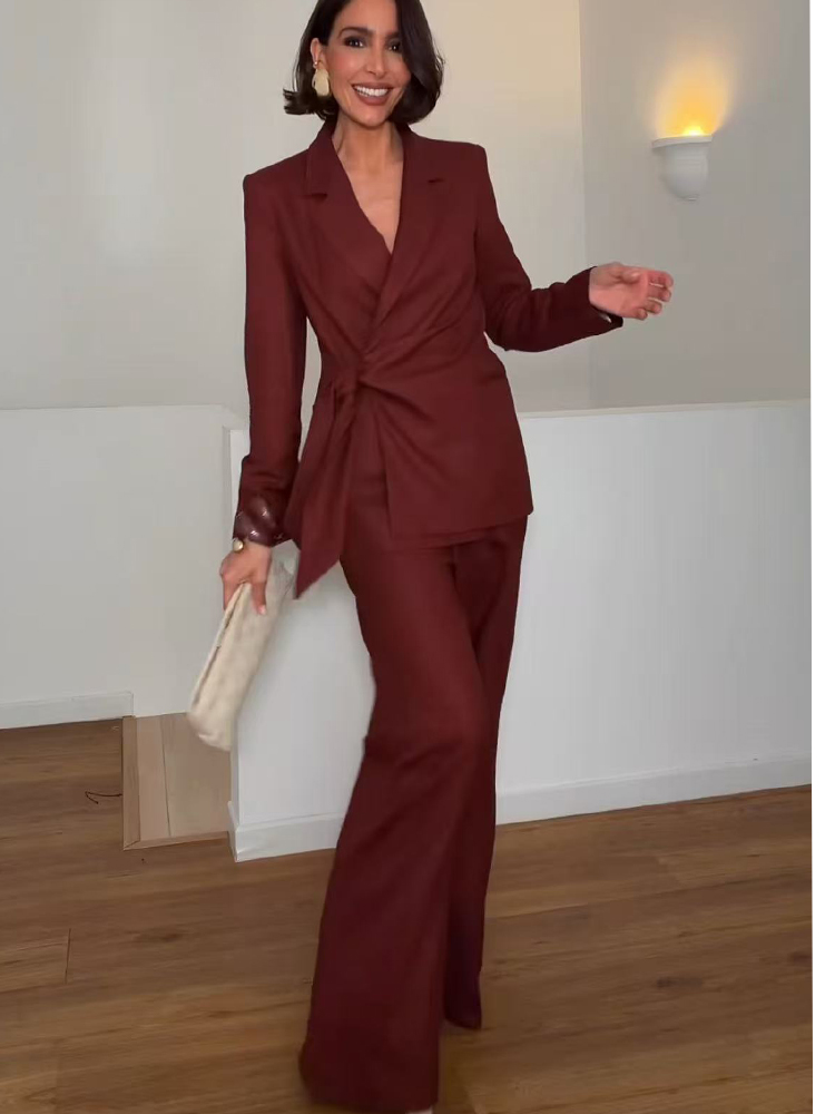 Women Formal Wear Office - Fashion Office Ladies Blazer Pants Suit