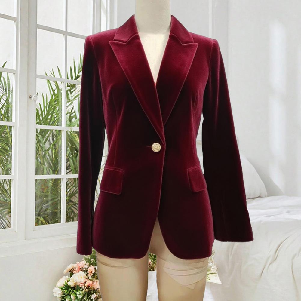 Women Formal Wear Office - Velvet Large Size Women Prom Peaked
