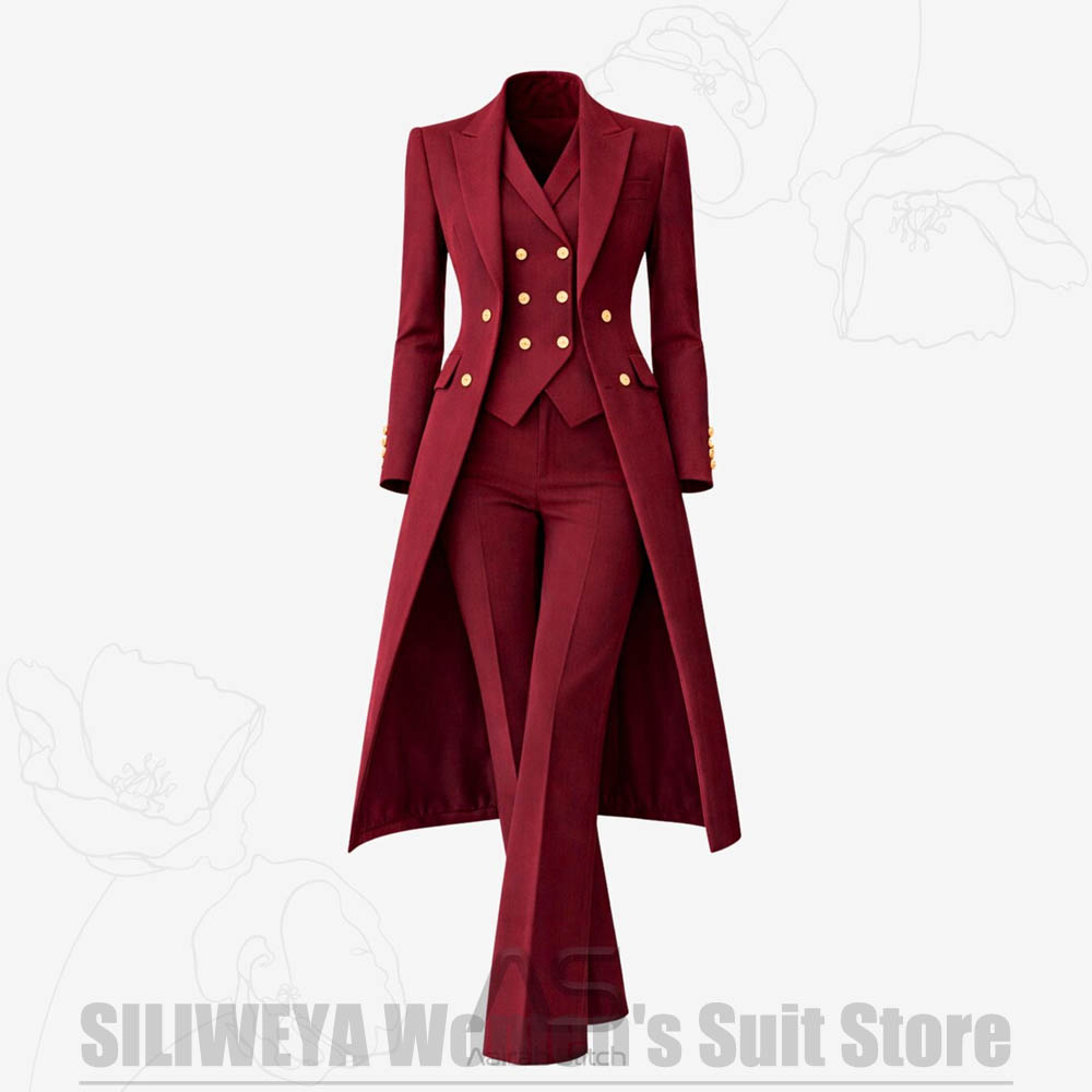 Women Formal Wear Office - Women's Suit 3 Piece Double Breasted