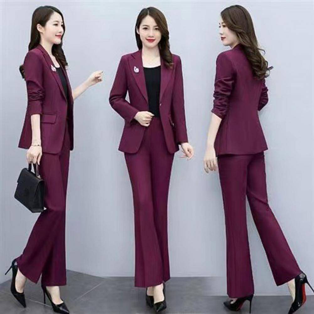 Women Formal Wear Office - 2 Pcs/Set Lady Formal Coat Pants