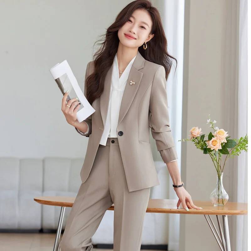 Autumn Winter Formal Uniform S - Women'S Formal Wear Pantsuits 评论和价格