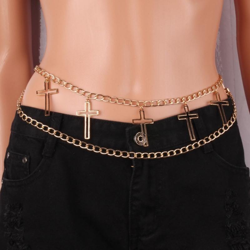 39BD Cool Crossed Pendant Wais - Women Formal Wear Belt 评论和价格
