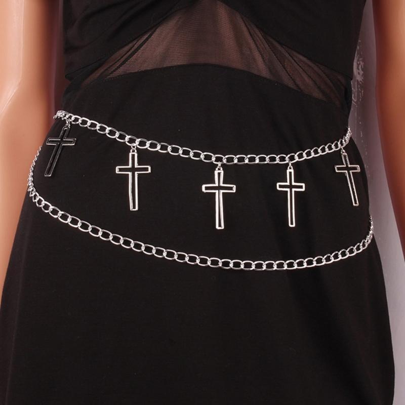 39BD Cool Crossed Pendant Wais - Women Formal Wear Belt 评论和价格