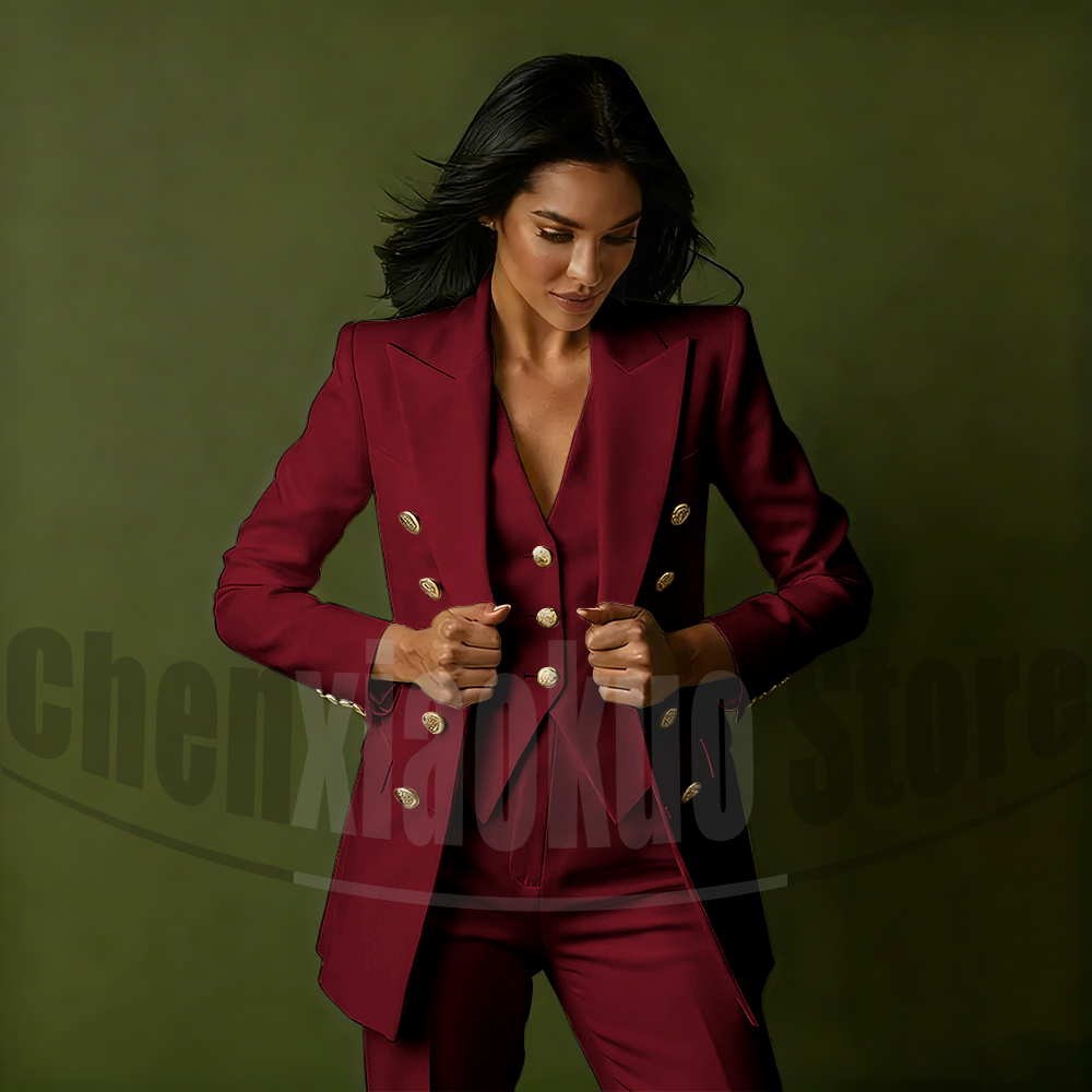 Women's Double Breasted Three  - Women'S Office Formal Wear For Ladies 评论和价格