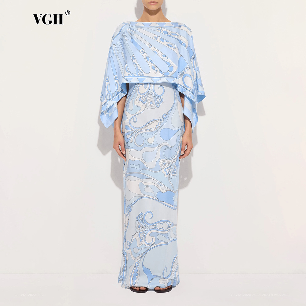 VGH Light Blue Abstract Print  - Female Formal Wear 评论和价格
