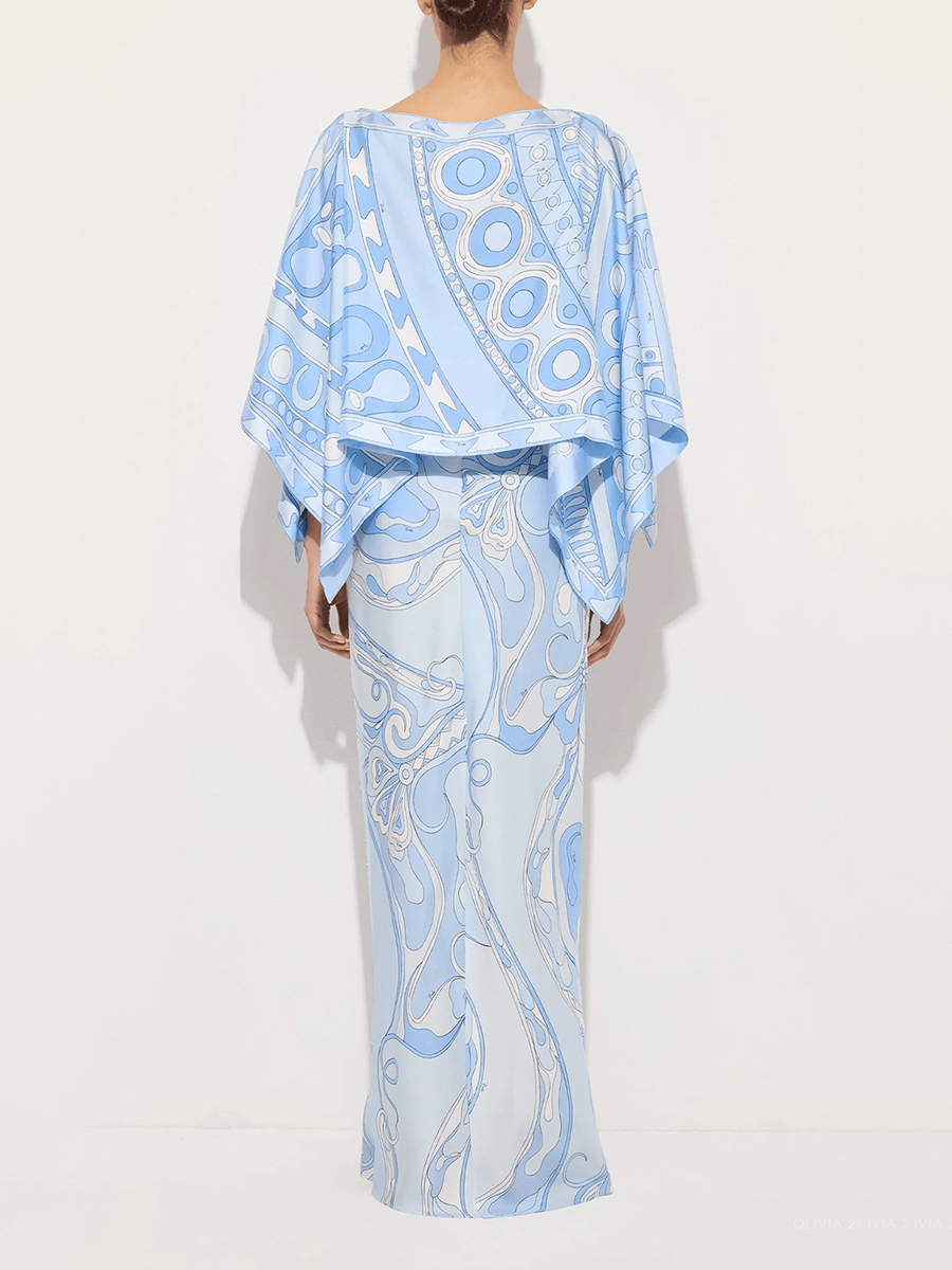 VGH Light Blue Abstract Print  - Female Formal Wear 评论和价格