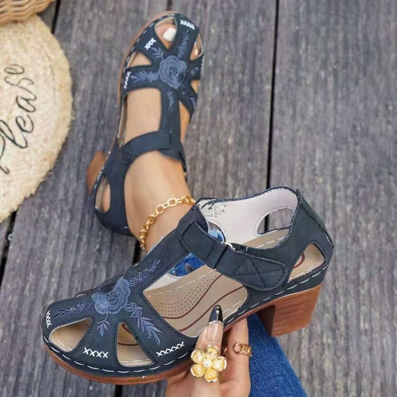 Women's Sandals Mid Block Heel - Formal Women Daily Wear Sandals 评论和价格