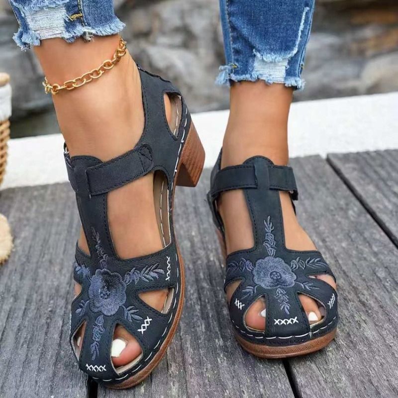 Women's Sandals Mid Block Heel - Formal Women Daily Wear Sandals 评论和价格
