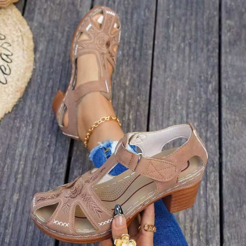 Women's Sandals Mid Block Heel - Formal Women Daily Wear Sandals 评论和价格