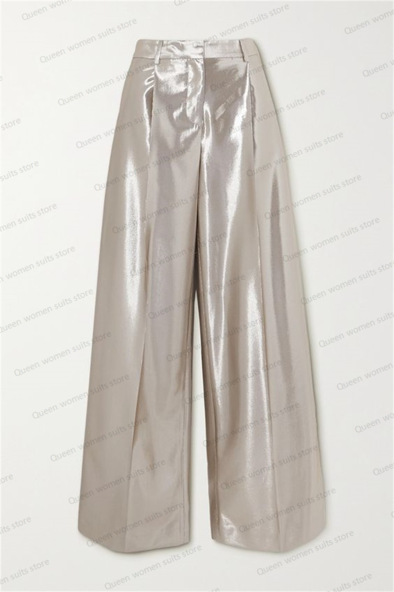 Shiny Satin Wedding Women Suit - Women Formal Wear Belt 评论和价格