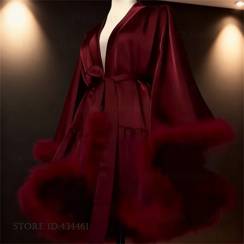 Luxury Big Sleeve Hairy Cuffs  - Women'S Formal Wear Wedding 评论和价格