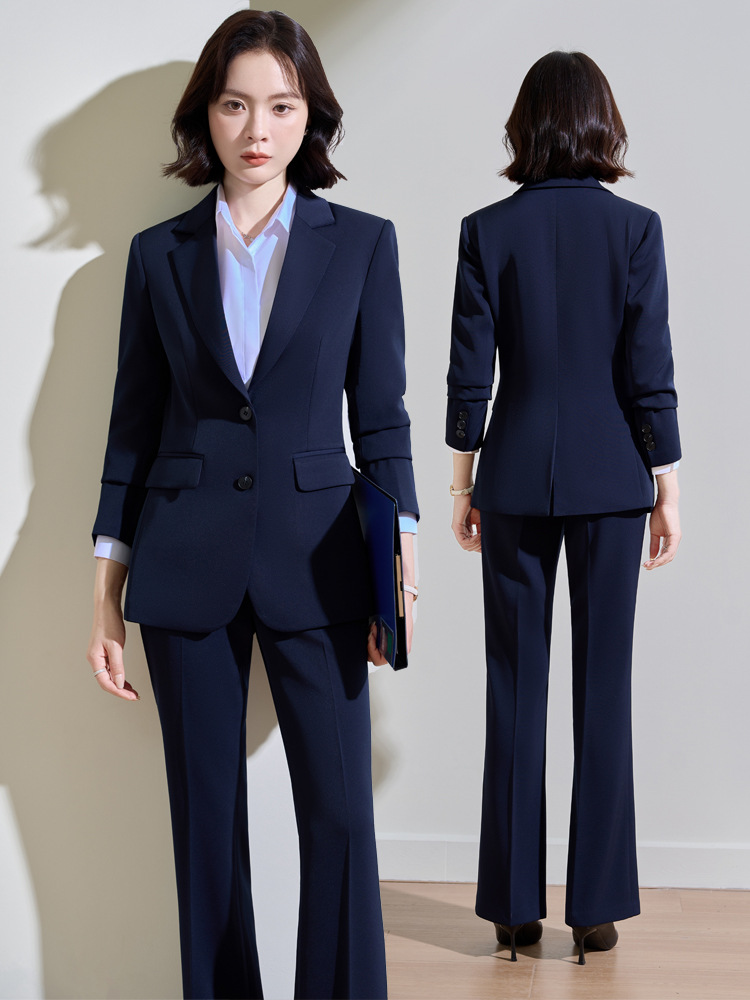 Navy blue professional suit fo - Women'S Formal Wear Pantsuits 评论和价格