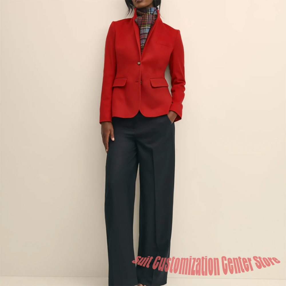 Women's Navy Woolen Clothes Si - Women'S Office Formal Wear For Ladies 评论和价格