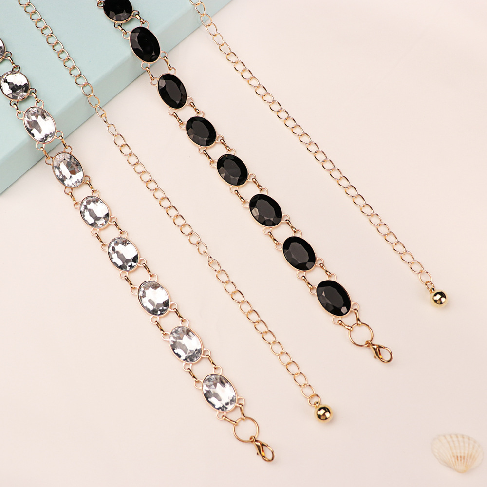 Chic Rhinestone Waist Chain Wo - Women Formal Wear Belt 评论和价格