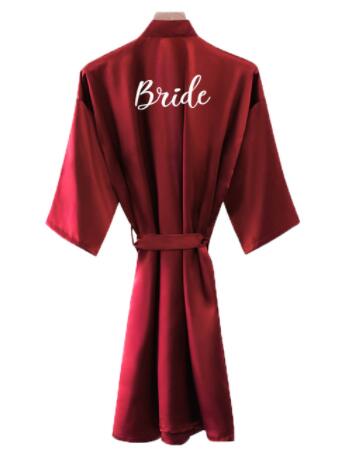 Bride Robe Women Burgundy Robe - Women'S Formal Wear Wedding 评论和价格