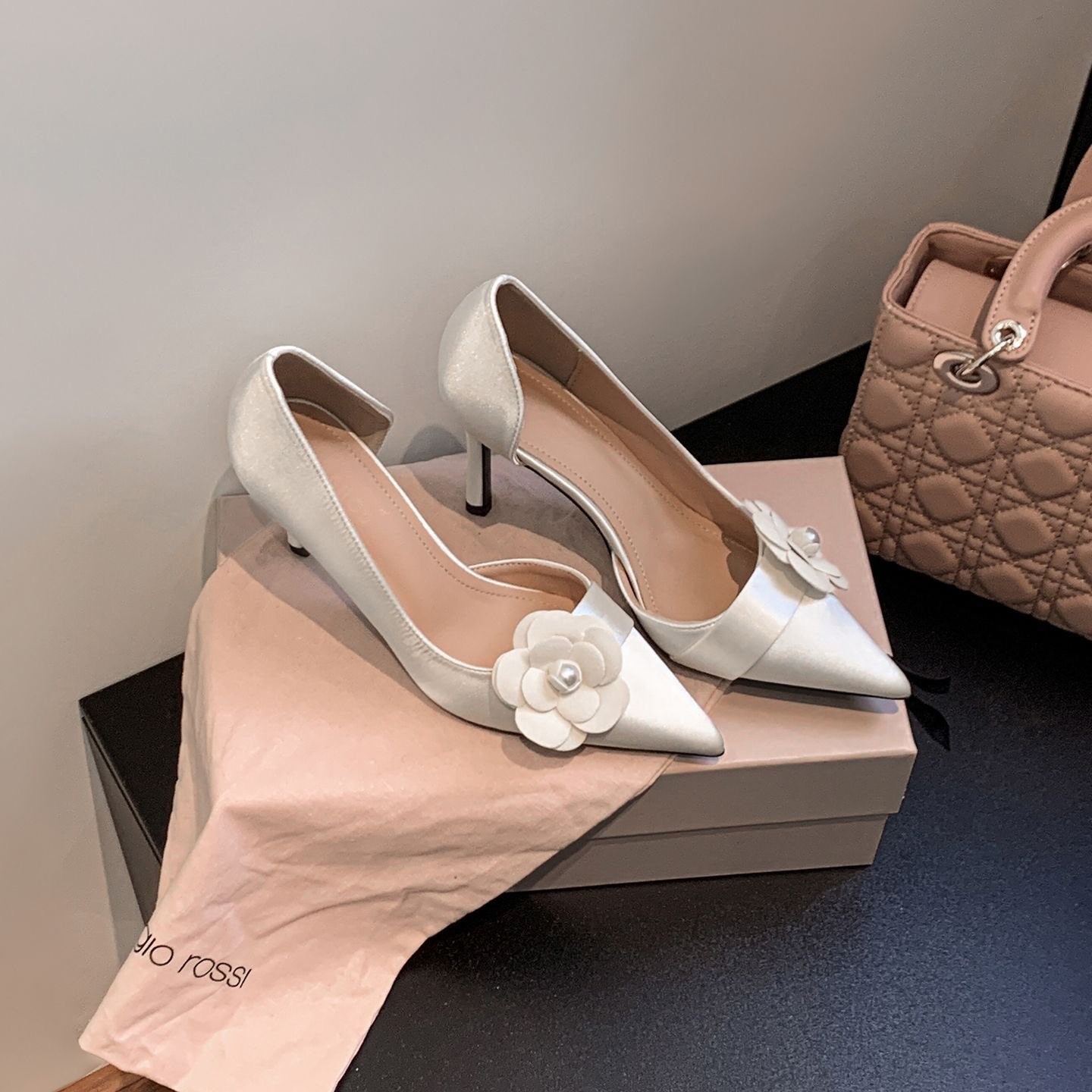 Satin Pointed Stiletto Pumps W - Women Formal Wear On Sale 评论和价格