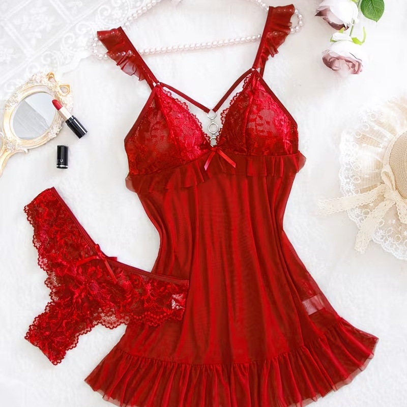 2026 New Red Sexy Lingerie Set - Women'S Formal Wear Wedding 评论和价格