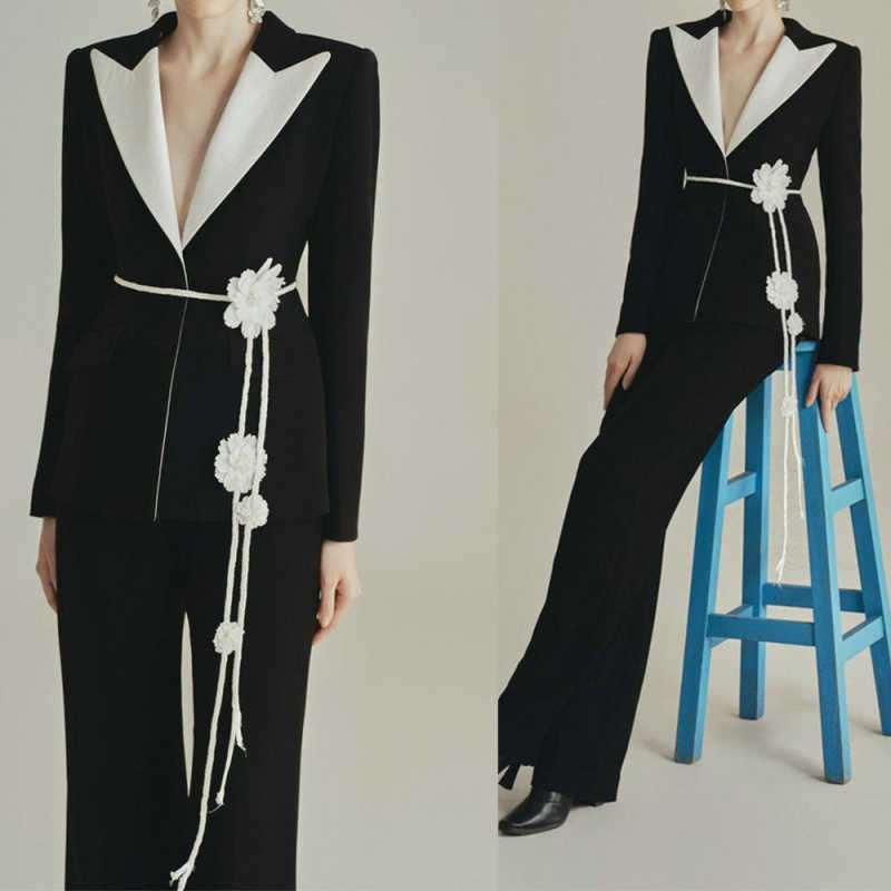 Customized Elegant Women Pants - Women Formal Wear Belt 评论和价格