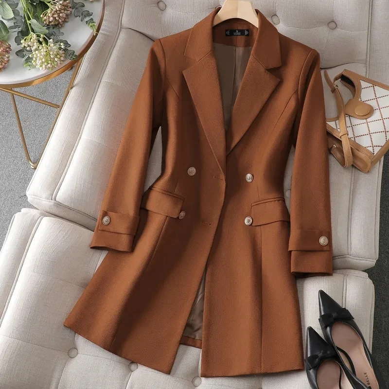 Autumn Winter Jacket Women Lon - Women Formal Wear Office 评论和价格
