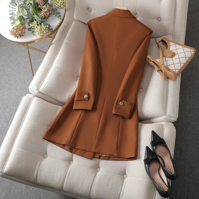 Autumn Winter Jacket Women Lon - Women Formal Wear Office 评论和价格