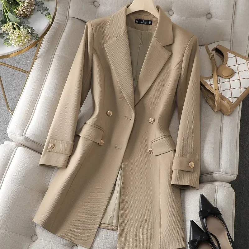 Autumn Winter Jacket Women Lon - Women Formal Wear Office 评论和价格