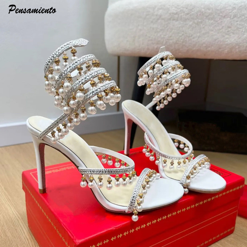 Luxury Rhinestones Pearls Tass - Women Formal Wear For Wedding 评论和价格