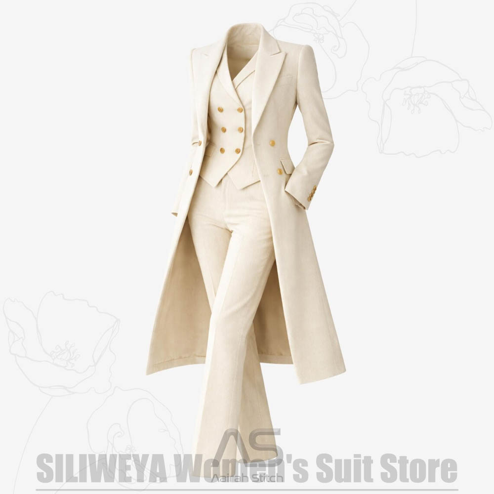 Women's Suit 3 Piece Double Br - Women Formal Wear Office 评论和价格