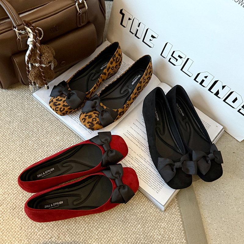 Multi-Color Suede Ballet Flats - Women Formal Wear Shoes 评论和价格
