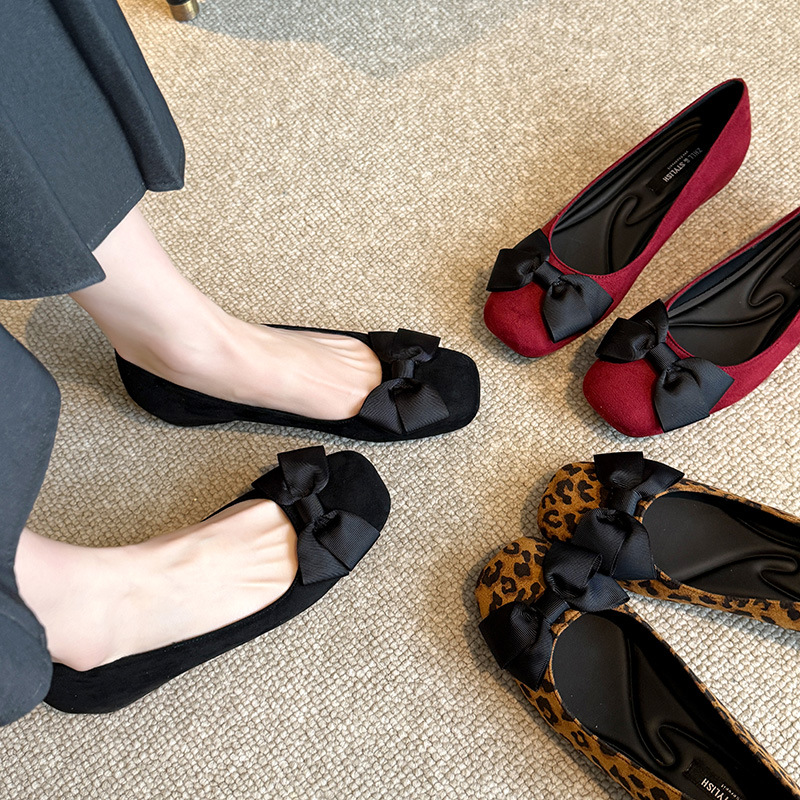 Multi-Color Suede Ballet Flats - Women Formal Wear Shoes 评论和价格