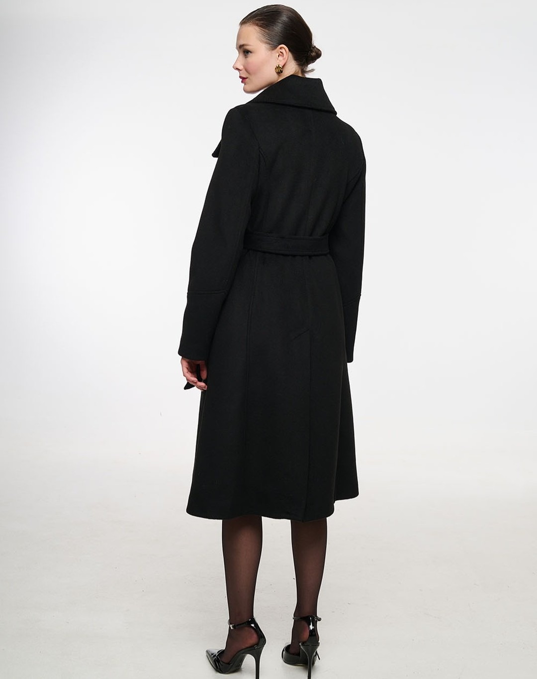 Vintage Black Stand Collar Wom - Women Formal Wear Belt 评论和价格