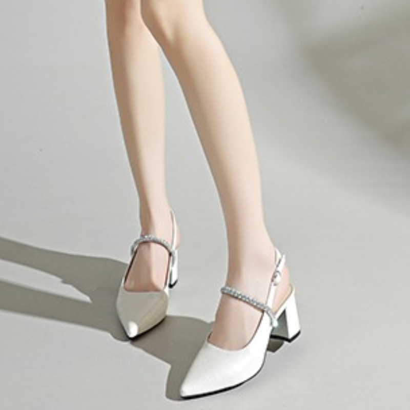 Women's Square Toe Rhinestone  - Formal Women Daily Wear Sandals 评论和价格