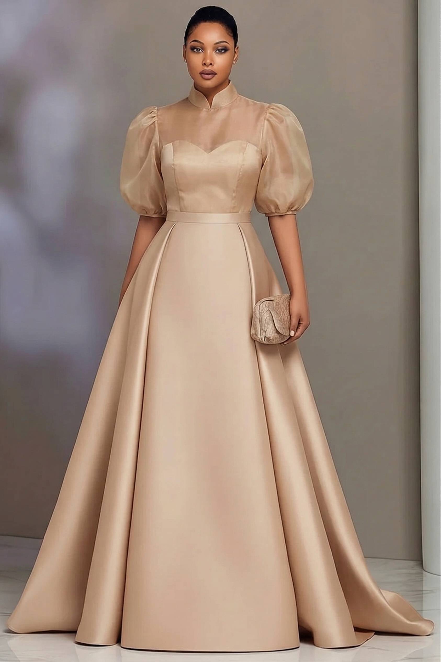 Plus Size Elegant Satin Prom D - Women'S Formal Wear Wedding 评论和价格