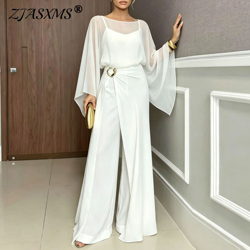 Women Formal Jumpsuit 2Pcs Set - Female Formal Wear 评论和价格