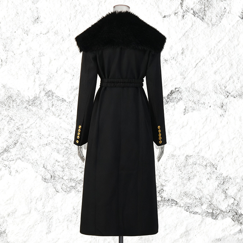 Fur Women Coat Windbreaker Bel - Women Formal Wear Belt 评论和价格