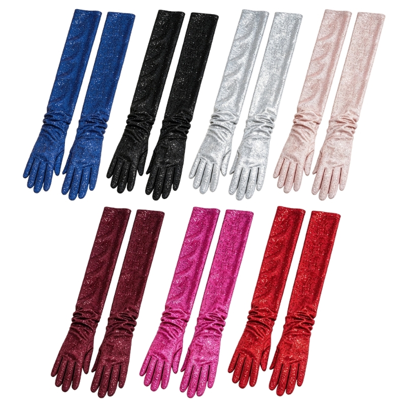 Long Formal Gloves with Sequin - Women Formal Wear Look 评论和价格